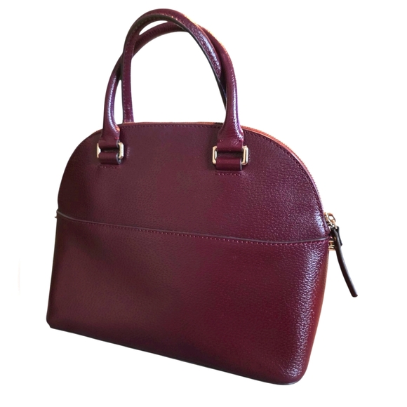 Kate Spade Grove Street Carli Medium Satchel Handbag in Cherrywood Red NWOT - Picture 12 of 17